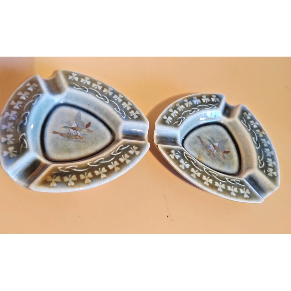 Vintage Irish Porcelain Made in Ireland by Wade Ashtrays (Set of 2)